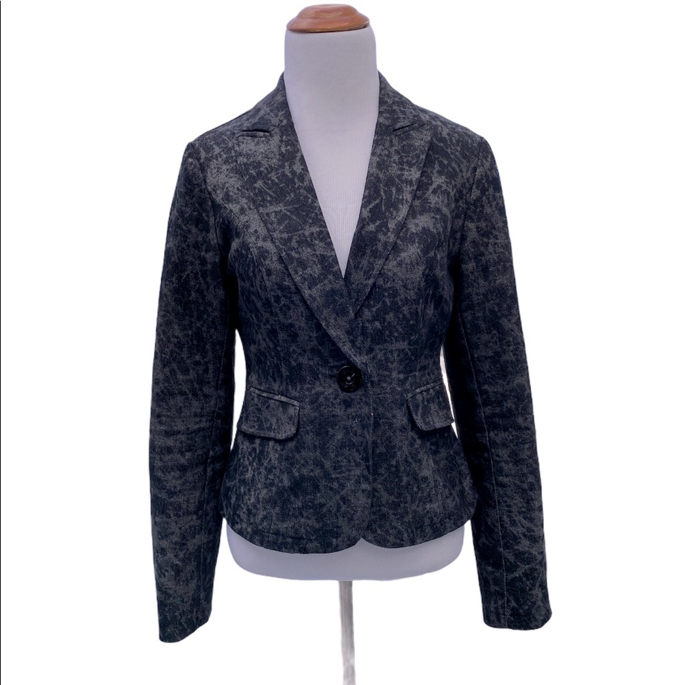 Forever 21 Washed Black Single-Button Blazer